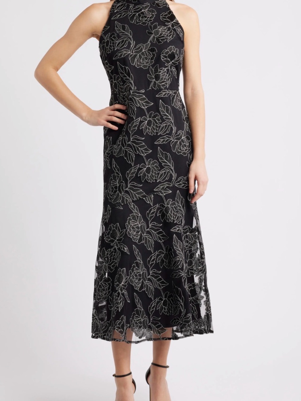 Sam Edelman Embroidered Fit & Flare Cocktail Dress